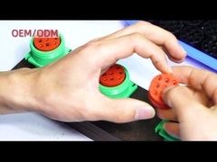 Red Automotive Wiring Harness J1939 9 Pin Deutsch To Obd2 Cable For Truck