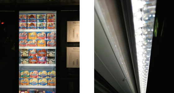 LED Lighting Performance Supermarket Refrigerated Display Cases Vertical