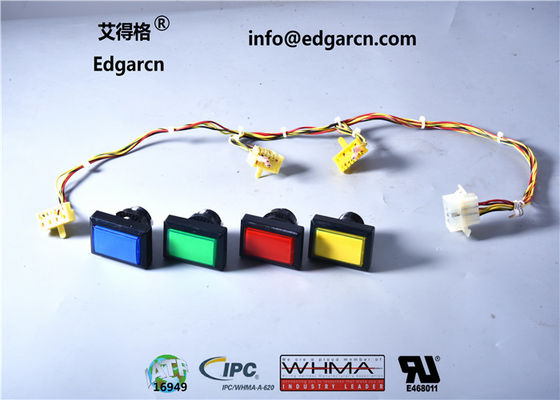 1 Years Warranty Push Button Cable Customized Color For Gambling Machine