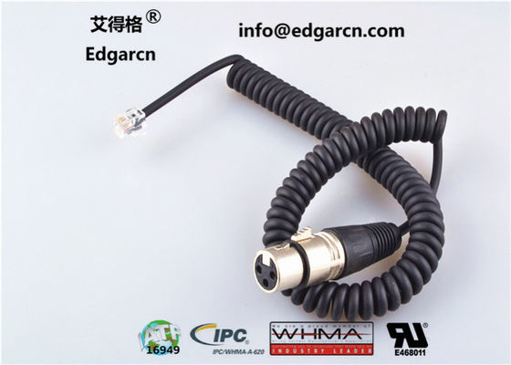 Aluminium Tube Solding Electronic Wiring Harness 6.3mm Stereo Micphone Cable