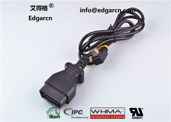 16 Pin Plug Automotive Wiring Harness Kits , Copper Car Diagnostic Cable