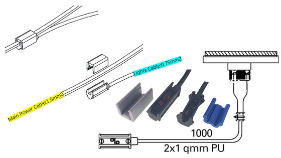 5A-20A Click-In Overmold Connector Automotive Wiring Harness with Optimized Cable Support and Single Marker Clearance Lights