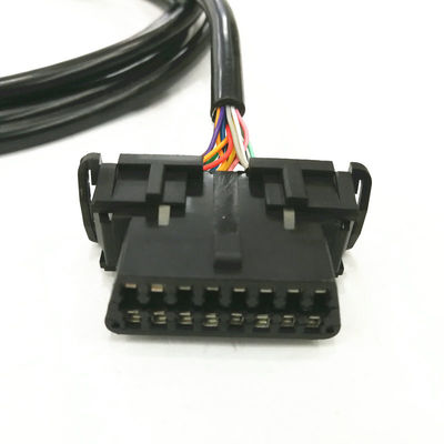 Automotive Parts Obd2 Connector Cable Black Color With Iatf16949 Certification