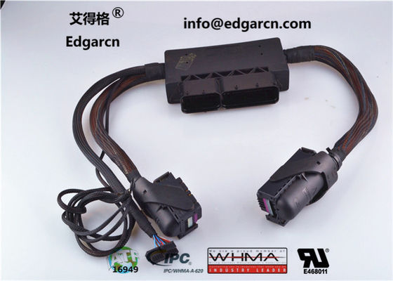 Black Bosch Wiring Harness , Ecu Engine Cable Harness Assembly Iso9001 Approval