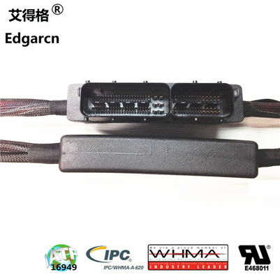 Black Bosch Wiring Harness , Ecu Engine Cable Harness Assembly Iso9001 Approval