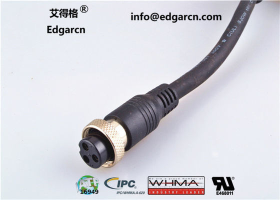 Length 1000mm Coiled Cable Cord , Injection Molding Car Wiring Harness 