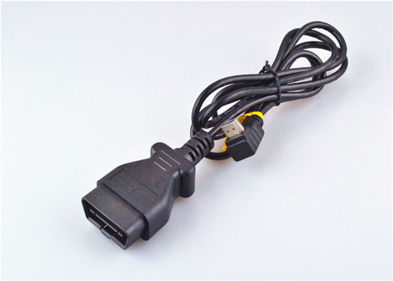 Customized Obd Ii Diagnostic Cable 16 Pin Male To Female Wtih Crimping Connector