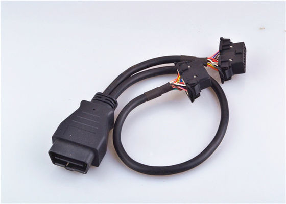 Customized Obd Ii Diagnostic Cable 16 Pin Male To Female Wtih Crimping Connector