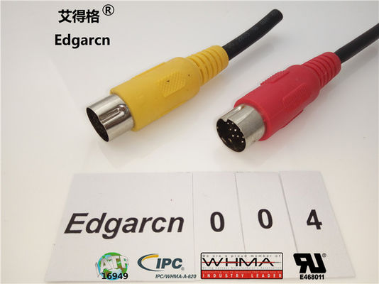 Data Transfer Din Power Cable , Industrial Custom Cable Assemblies Rj45 Cat5 Male