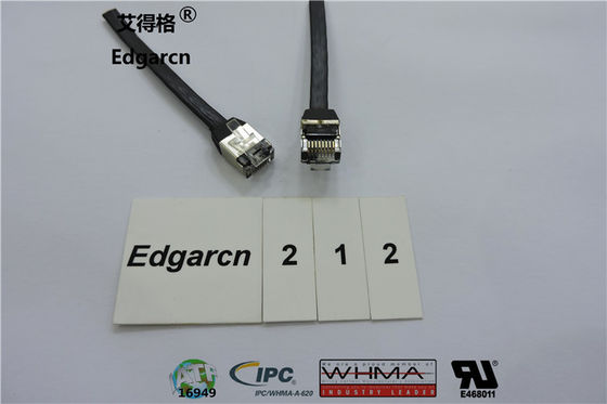 500mm Data Communication Cable ,  8p / 8c Cat5 Network Cable With Right Angle