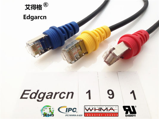 500mm Data Communication Cable ,  8p / 8c Cat5 Network Cable With Right Angle