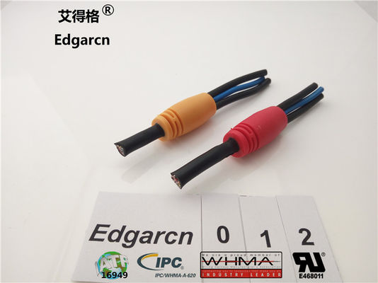 Over Molded Custom Wire Assemblies Cord Strain Relief With Customized Color