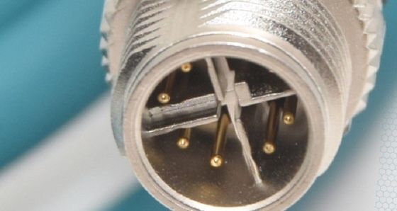 100 / 200mm Length M12 Cable Assembly With X Coding Circular Connector