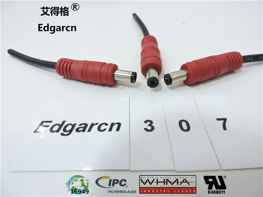 Injection Molding Industrial Wire Harness Right Angle Dc Power Wire Ul Approval