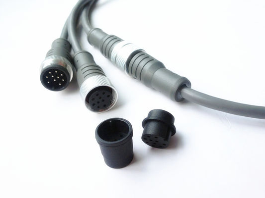 Waterproof Circular Power Connector Cable Assembly Custom Molded Cable Assemblies 22AWG