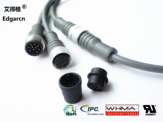 Waterproof Circular Power Connector Cable Assembly Custom Molded Cable Assemblies 22AWG