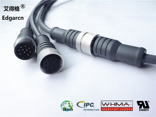 Waterproof Circular Power Connector Cable Assembly Custom Molded Cable Assemblies 22AWG