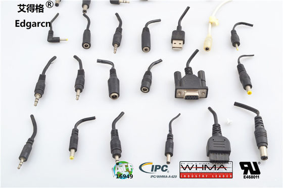 101mm - 500mm Dc Power Cable Injection Molding Customized For Game Machine
