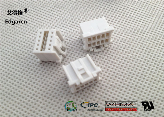 22awg - 28awg Molex 10 Pin Connector , White Receptacle Housing Connector