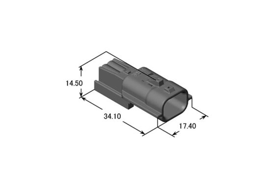 2 Pin Waterproof ABS Sensor Plug with PA66 Material for Nissan Automotive Connector