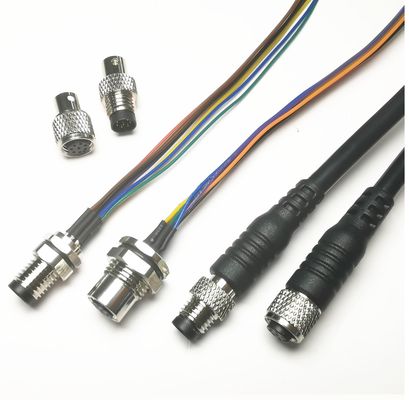 M12 Sensor Cable Assembly Length Customized Application For Data Cable