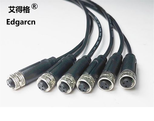 M12 Sensor Cable Assembly Length Customized Application For Data Cable