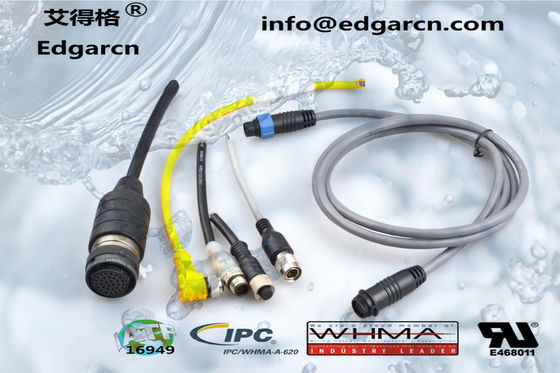 M12 Sensor Cable Assembly Length Customized Application For Data Cable
