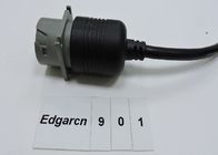 Over Molded Strain Relief Cable Assembly Black TPE Single Ended DTM04-6P-E005