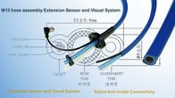 M12 Hose Assembly Extension Sensor And Visual System For Robot Arm IO Connector