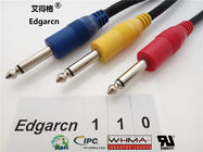 Right Angle Custom Wire Assemblies , Data 8p / 8c  Cat5 Network Cable Rj45