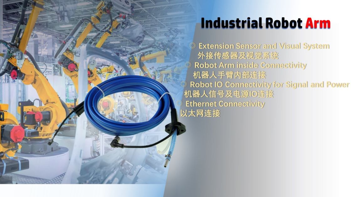 M12 Hose Assembly Extension Sensor And Visual System For Robot Arm IO Connector