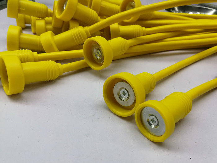 Yellow Cable Wire Harness Magnetic Safe Cable Pvc Jacket With Overmolded Ends