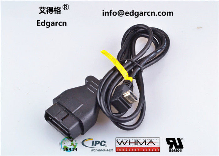 16 Pin Plug Automotive Wiring Harness Kits , Copper Car Diagnostic Cable