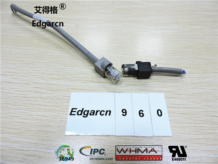 Pvc Material Cat5e Utp Cable Rj45 Plug With Customized Length / Color