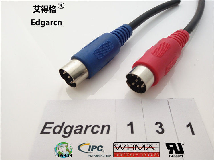 Injection Molding Custom Wire Assemblies Din Power Cable With Oem / Odm Service