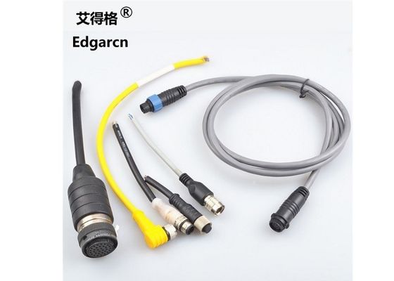 Injection Custom Molded Cable Assemblies , M12 Waterproof Cable Connector